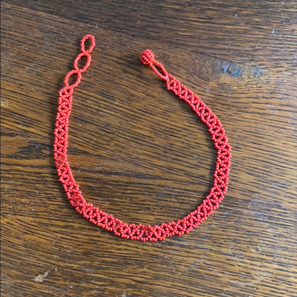 Red beaded choker